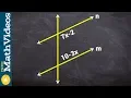 Using corresponding angles to show two lines are parallel - Free Math tutorial