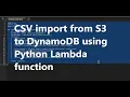 CHC Innovation - CSV Import from S3 to DynamoDB by Mark Rai