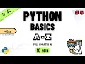 Class 11 Computer Science Chapter 5 Fundamentals of Python Programming NCERT CBSE ONE SHOT