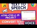 Build a Text to Speech App with HTML CSS JavaScript Web Speech API Explained