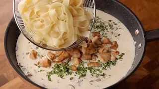 مكرونة الفريدو وايت صوص أحسن من المطاعم وسر الصوص الكريمي الرهييييب 