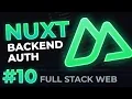 Backend User Authentication in Nuxt Full-Stack Web Dev