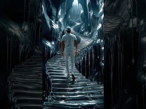 Liquid Mercury: Surreal Cave of the Future (AI Video 8K)