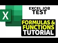 How To Pass Excel Job Test Formulas Functions SUM MIN MAX AVERAGE COUNT