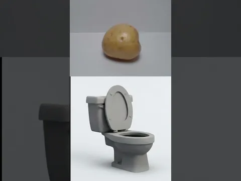 potato reacts to toilet in the void 5 seconds