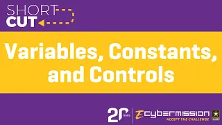 Variables Constants and Controls Short Cuts Ep 6