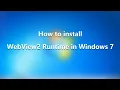 How to Install Microsoft Edge WebView2 Runtime in Windows 7