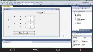 Build a Math Quiz App with C and Visual Studio from scratch Add a start button Part 10 2020
