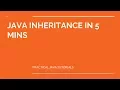 Java Inheritance in 5 mins