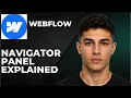 Webflow Navigator Panel Explained Step By Step Beginner Tutorial 2026