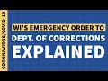 COVID-19 Emergency Order Wisconsin Department of Corrections Explained