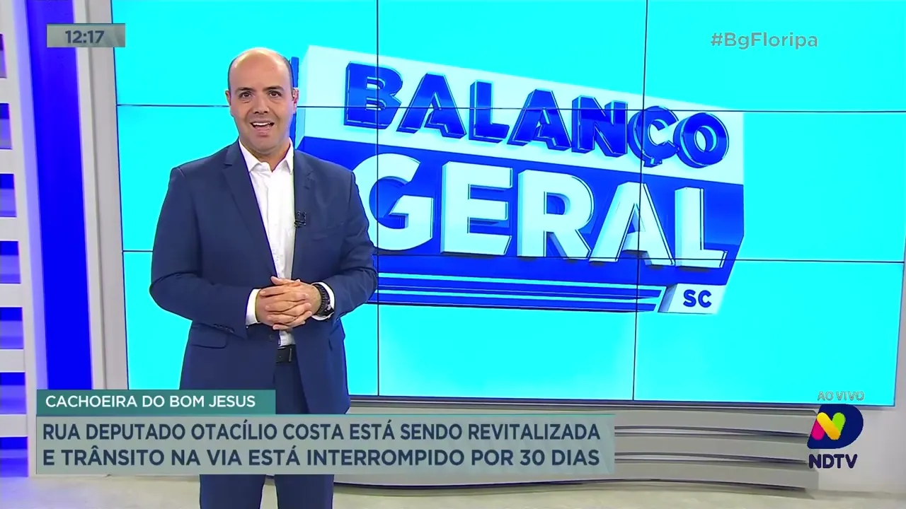 Cachoeira do Bom Jesus: Rua Deputado Otacílio está sendo revitalizada e trânsito é interrompido