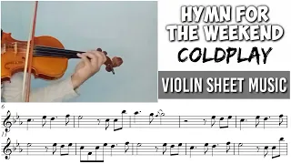 free sheet hymn for the weekend coldplay violin sheet music