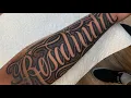 Mindset is everything voice over TATTOO TIMELAPSE - LETTERING