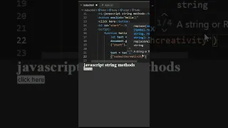 JavaScript string method part 2 in html and CSS and JavaScript