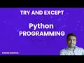 Python programming Chapter 10 Try Except