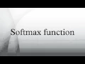 Softmax function