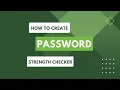 Ultimate Password Strength Checker using HTML CSS and JS Protect Your Online Security Today