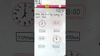 Analog and Digital Clocks Drawings Whiteboard Time Telling Activity Grade-1 Math