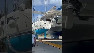 Hauling out in Panama = boat work! #sailing #family #panama #boat #shorts