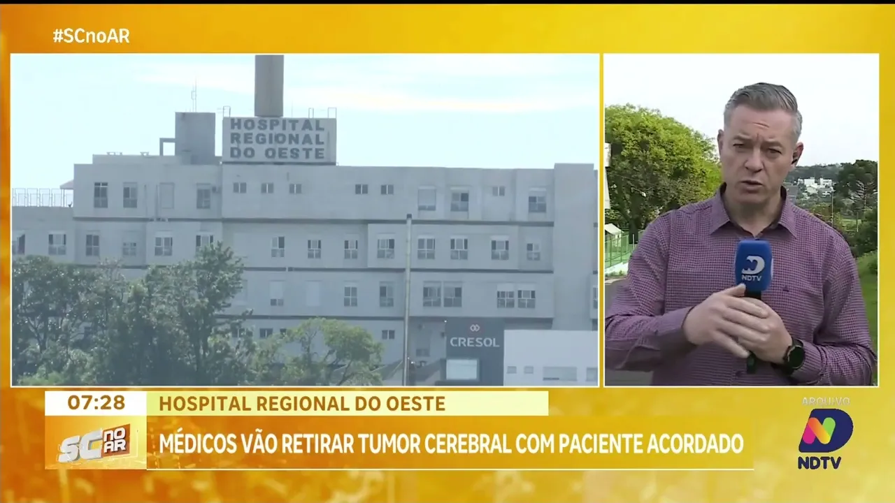 Hospital Regional do Oeste realiza cirurgia de tumor cerebral com paciente acordado