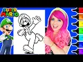 Coloring Luigi Super Mario Bros Coloring Page Ohuhu Art Markers