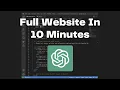 How To Make a Website Using ChatGPT No Coding Experience required