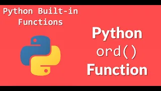 Python function chr and ord string method