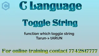 c function to convert string into the toggle case