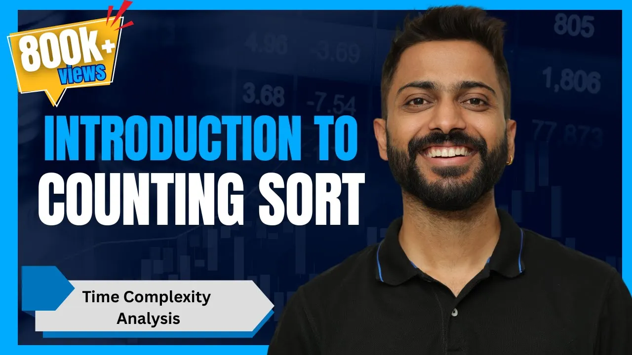 L-3.10: Counting Sort | Easiest explanation with examples - YouTube thumbnail