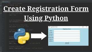How to Create Registration Form Login Form Using Python