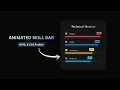 Skill Bar Using Only HTML CSS Responsive Progress Bar UI Design