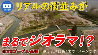 【VR180】えっ？不思議！函館の街がミニチュアのジオラマに見える動画(※VRゴーグル専用※)　～五稜郭タワーより【巨人の眼】