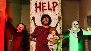 PENNYWISE & TERRIFIER KIDNAPPED ME! 😱|TRAPPEDIN HORROR HOUSE😨