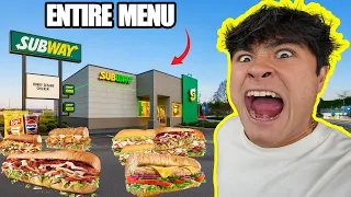 Ordering The ENTIRE SUBWAY MENU *10,000+CALLORIES*