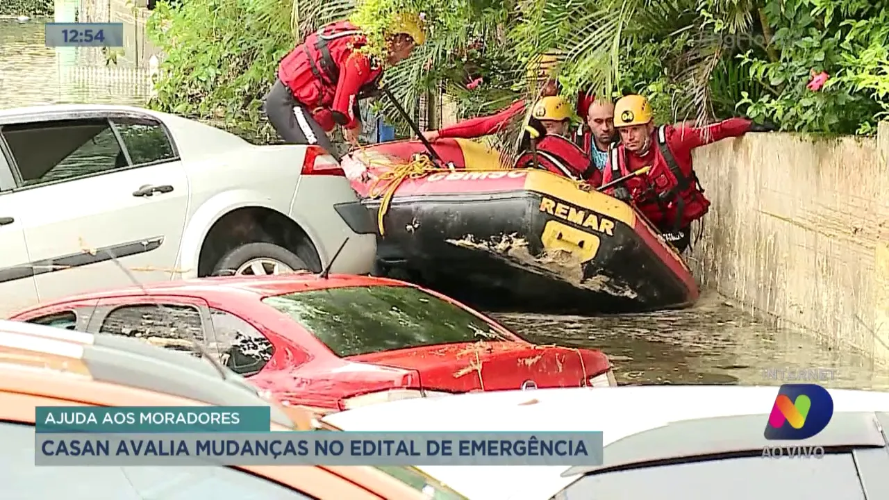Ajuda aos moradores: Casan avalia mudanças no edital de emergência