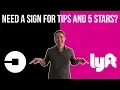 Should You Have A Sign Asking For Tips on Uber and Lyft