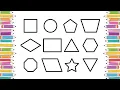 Coloring Fun with Basic Geometric Pages Educational Creative for Kids