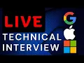 Mock Technical Interview Google Microsoft Apple Style