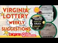 Virginia Lottery Weekly Suggestions January Week One 2026