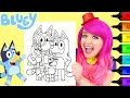 Coloring Bluey Family Markers