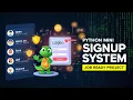 Python Login Signup System Job Ready Project No Database Beginner Friendly