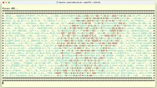 Advent of Code Day 24 2022 Visualized Color terminal-based Visualization from Perl Code