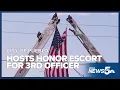 The City of Pueblo hosted an honor escort for the third officer injured in a shootout