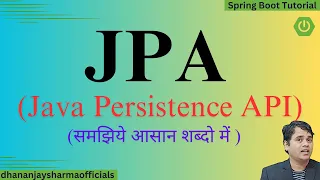 JPA Java Persistence API JPA with Spring Boot Complete Explanation Spring Boot Tutorial