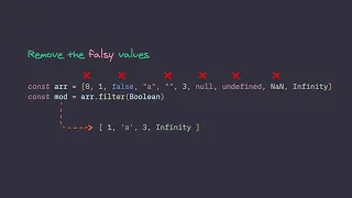 JavaScript Remove falsy values from an Array