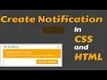 Notifications In CSS HTML - Full Tutorial