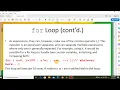 Repetition structure with i for part 2
