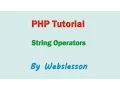 String Operators - PHP Beginner Tutorial