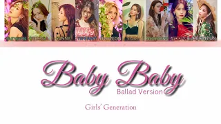 girls generation baby baby ballad ver han rom eng lyrics 